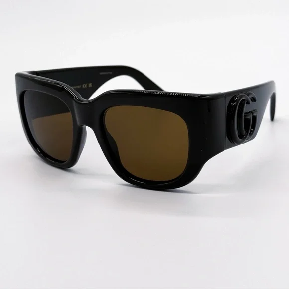 NEW GUCCI GG1545S 002 OVERSIZED BROWN WOMEN SUNGLASSES GUCCI - Picture 3 of 9